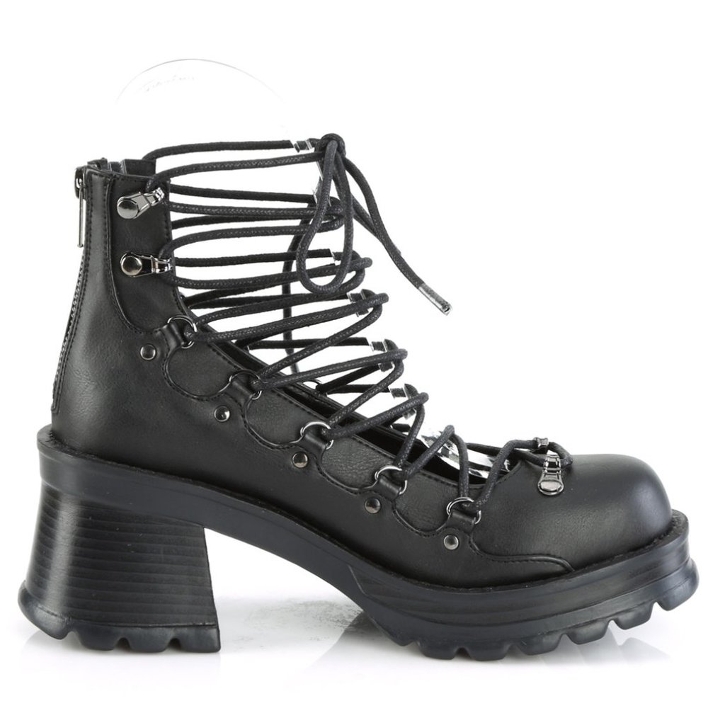 Whimsigoth Platform Lace Up Ankle Shoes Alt Goth - Picture 1 of 6